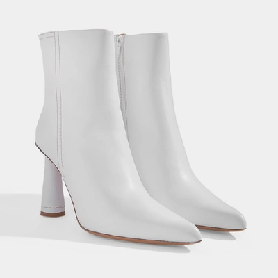 Shop Jacquemus Les Bottes Toula Ankle Boots In White Leather