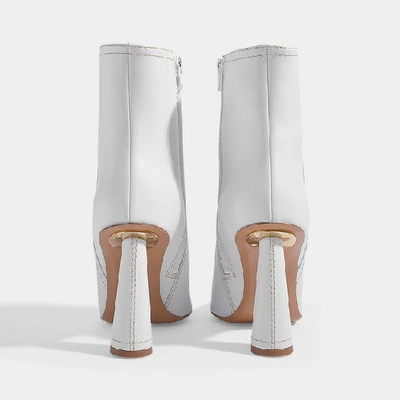 Shop Jacquemus Les Bottes Toula Ankle Boots In White Leather
