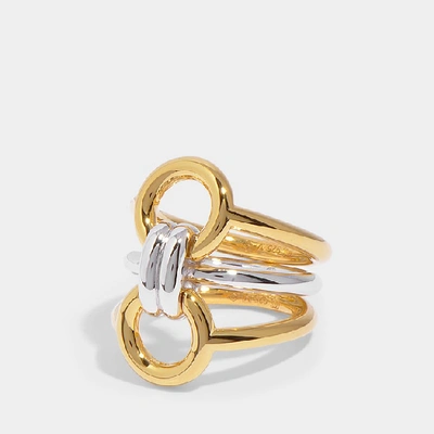 Shop Charlotte Chesnais Tryptich Ring In Metallic