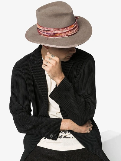 Shop Nick Fouquet Brown Banyan Fedora Hat