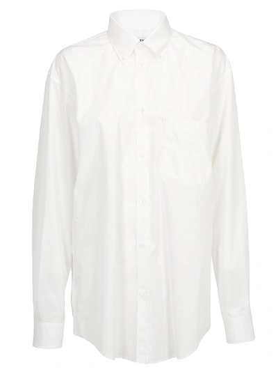 Shop Balenciaga Back Logo Shirt In White