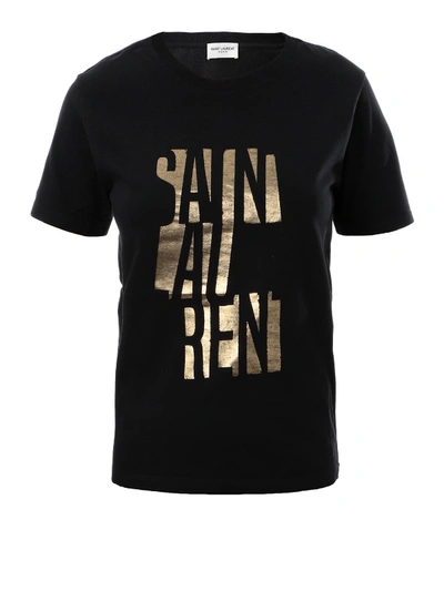 Shop Saint Laurent Poster T-shirt In Black