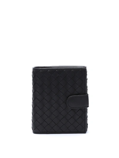 Shop Bottega Veneta Intrecciato Nappa Mini Wallet In Black