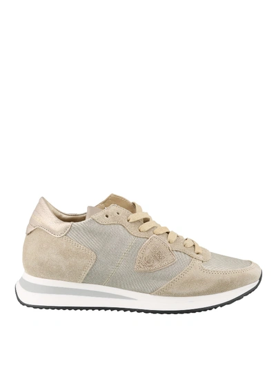 Shop Philippe Model Tropez X Mondial Sneakers In Beige