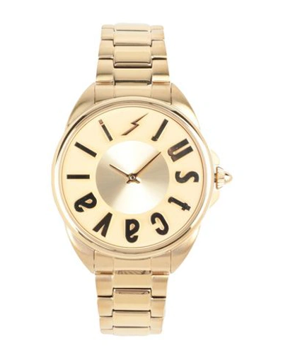 Shop Just Cavalli Wrist Watch In Gold