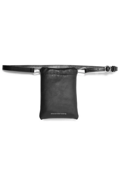 Shop Alexander Wang Ryan Leather Belt Bag In Black