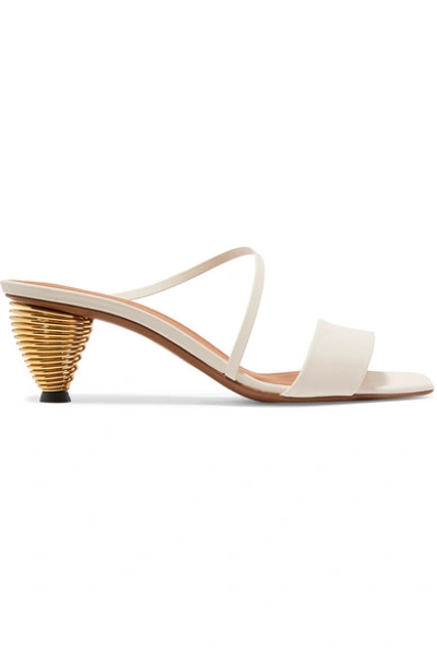 Shop Neous Thallis Leather Sandals In Cream