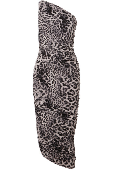 leopard figure layer dress