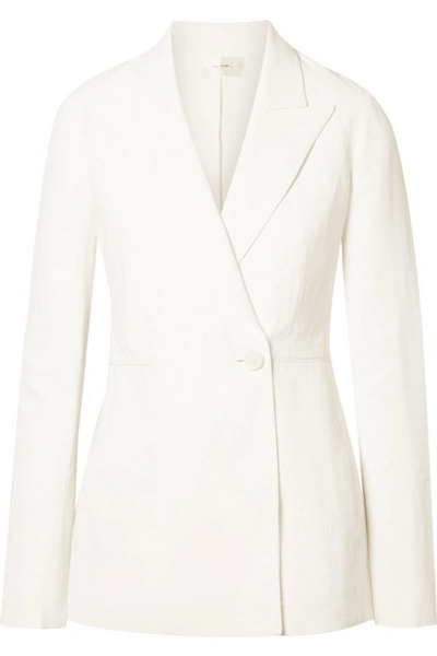 Shop The Row Ciel Linen-blend Blazer In White
