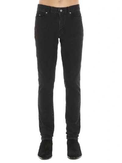 Shop Saint Laurent Skinny Jeans In Black