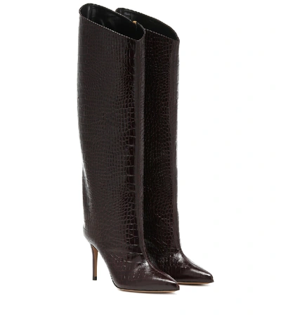 Shop Alexandre Vauthier Alex 90 Over-the-knee Boots In Brown