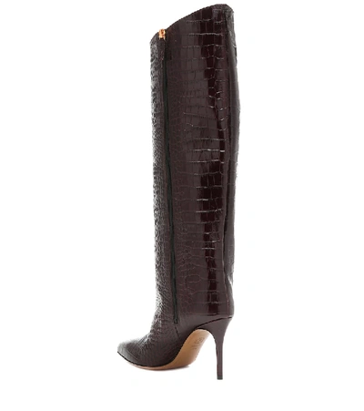 Shop Alexandre Vauthier Alex 90 Over-the-knee Boots In Brown