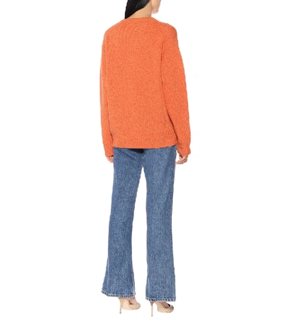 Shop Acne Studios Oversized Wool Sweater In Orange