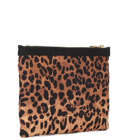 Shop Dolce & Gabbana Leopard-printed Pouch In Brown