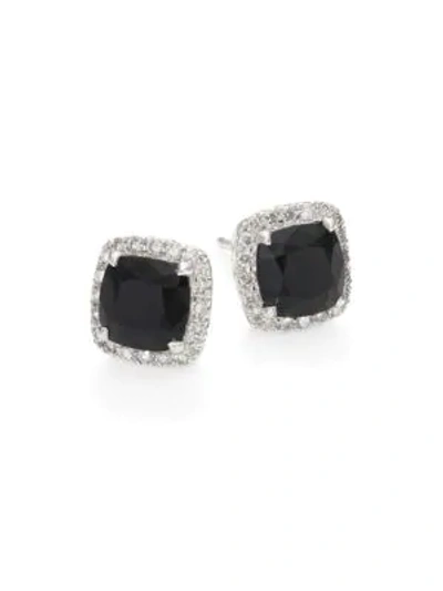 Shop John Hardy Batu Classic Chain Diamond, Onyx & Sterling Silver Stud Earrings In Black