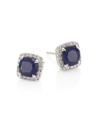 Shop John Hardy Batu Classic Chain Diamond, Blue Sapphire & Sterling Silver Stud Earrings