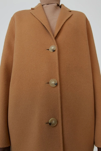 Shop Acne Studios Tailored Coat Camel Brown
