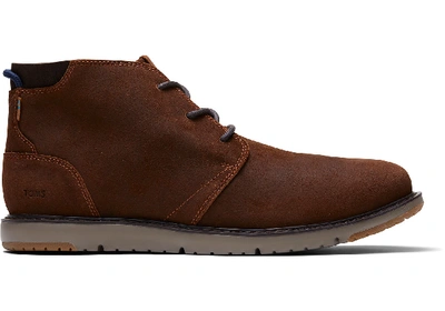 Shop Toms Schuhe Braune Leder Navi Stiefel Für Herren - Grösse 44 In Brown