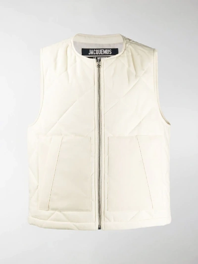 Shop Jacquemus Le Gilet Romarin Jacket In White