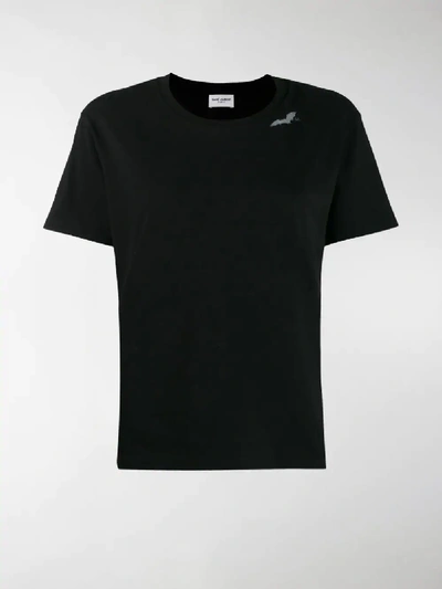 Shop Saint Laurent Bat Print Short-sleeve T-shirt In Black