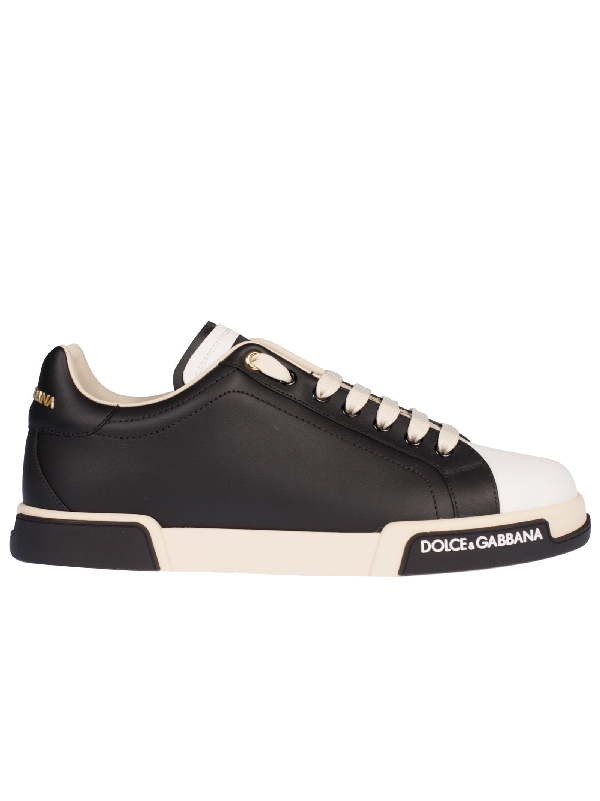 Dolce & Gabbana Bassa Vit. Nappato Sneakers In Nero/bianco | ModeSens