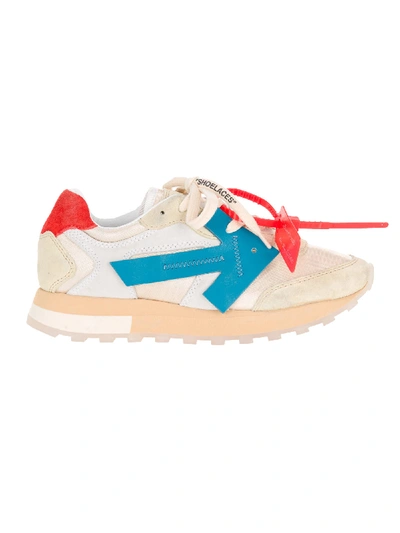 Shop Off-white Off White Runner Sneakers In White Blue