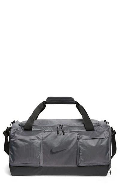 Shop Nike Vapor Power Duffle Bag - Grey In Dark Grey/ Black