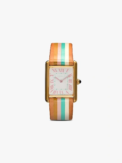 Shop La Californienne Gestreifte Armbanduhr In 108 - Multicoloured