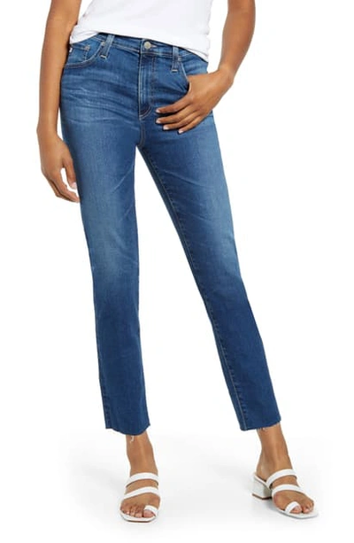 Shop Ag The Isabelle High Waist Ankle Straight Leg Jeans In 15yrs Perpetual