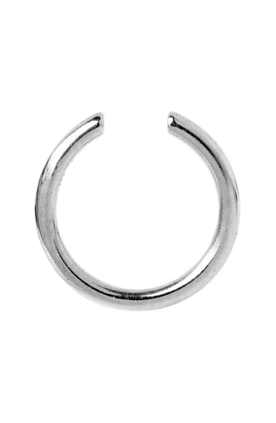 Shop Maria Black Disruption Twin Mini Single Ear Cuff In Silver