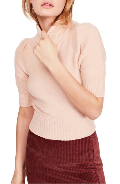 Shop Free People Sugar Pie Elbow Sleeve Sweater In Rose