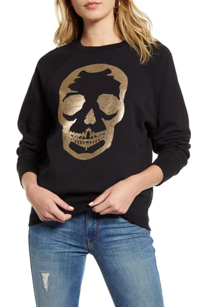 Shop Zadig & Voltaire Metallic Skull Sweatshirt In Noir