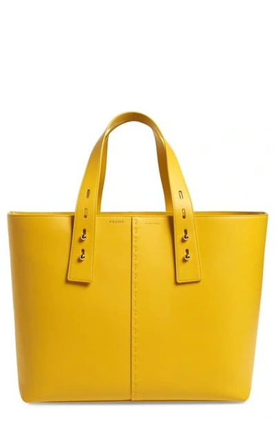 Shop Frame Les Second Large Tote - Yellow In Lemon Yellow