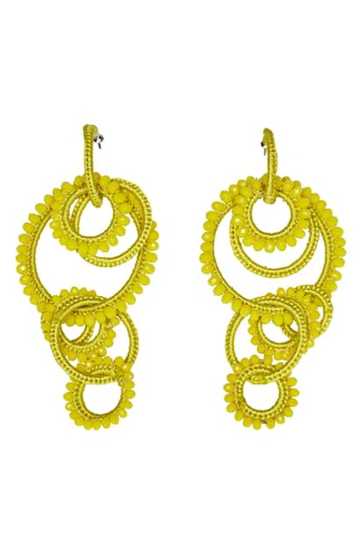 Shop Mignonne Gavigan Tallulah Beaded Drop Earrings In Yellow