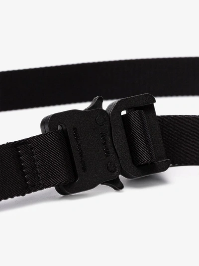 Shop Alyx 1017  9sm Black Rollercoaster Buckle Leather Belt