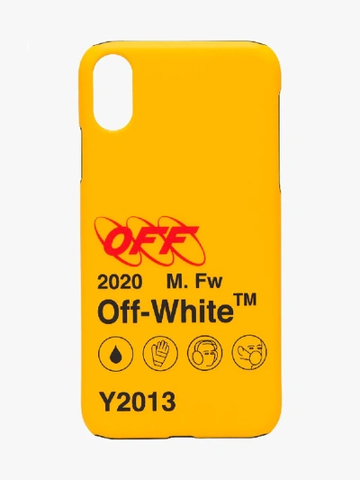Shop Off-white Yellow Off-industries Phone Case