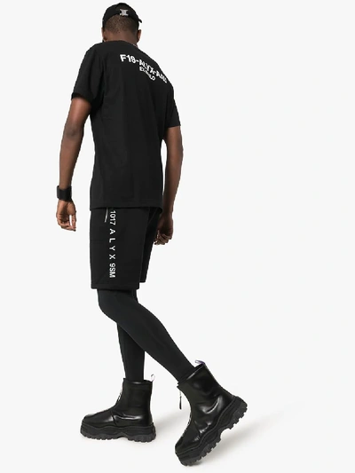 Shop Nike 1017 Alyx 9sm X 1017 Alyx 9sm Black Logo Print Leggings