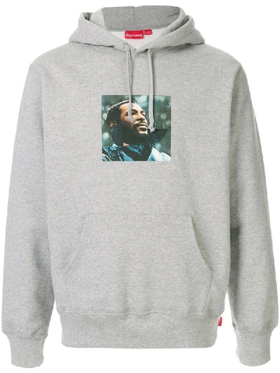 Shop Supreme Marvin Gaye Print Hoodie In Grey