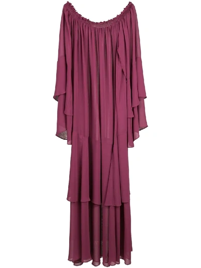 Shop Voz Cascade Dress - Purple