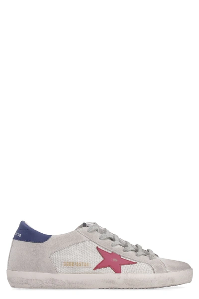 Shop Golden Goose Superstar Leather Sneakers In White