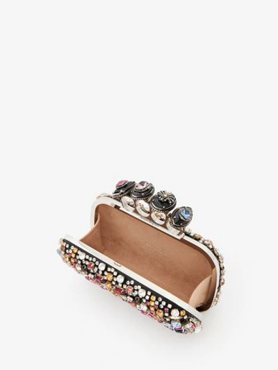 Shop Alexander Mcqueen Jewelled Embroidery Four Ring Box Clutch