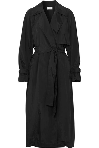Shop The Row Kareem Belted Shell Trench Coat In Black