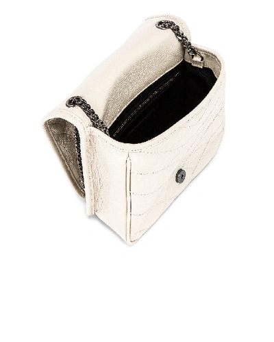 Shop Saint Laurent Niki Wallet Chain Bag In Crema Soft
