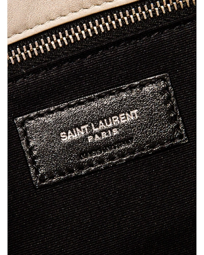 Shop Saint Laurent Small Puffer Shoulder Bag In Crema Soft