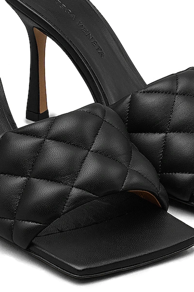 Shop Bottega Veneta Leather Quilted Mules