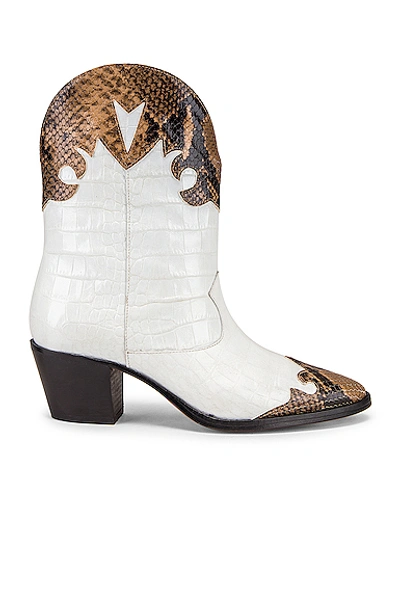 Shop Paris Texas Python Moc Coco Texano Boot In Camel & White