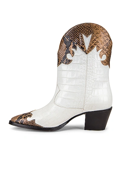 Shop Paris Texas Python Moc Coco Texano Boot In Camel & White