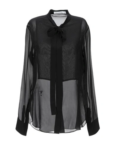 Shop Dior Shirts & Blouses With Bow In Black