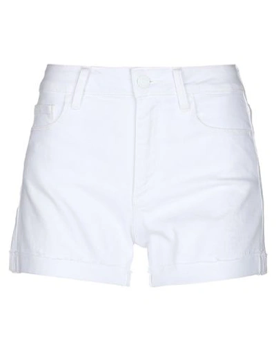 Shop Paige Denim Shorts In White