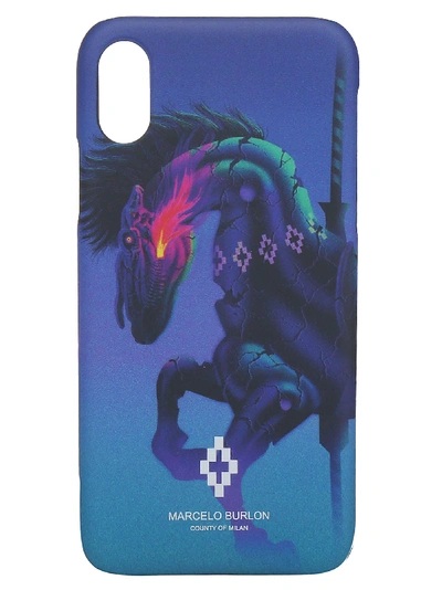 Shop Marcelo Burlon County Of Milan Iphone X Horse Case In Multicolor